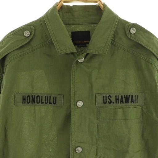 ★新品、未使用！大人気HYSTERIC GLAMOUR ミリタリーワークシャツ HYSTERIC GLAMOUR（ヒステリックグラマー） ミリタリーシャツ 長袖
