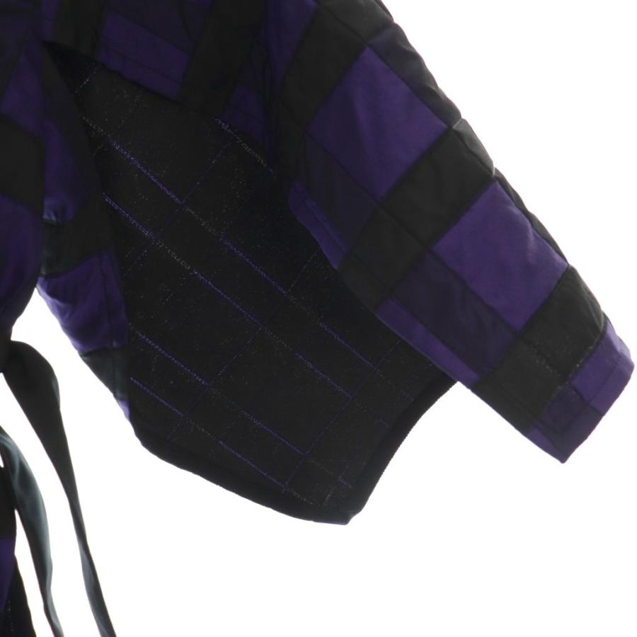 【中古】ル フィル LE PHIL 24AW チェックジャガードブラウス オーバーサイズ F パープル ブラック レディース ル フィル LE PHIL 24AW チェックジャガードブラウス オーバーサイズ F