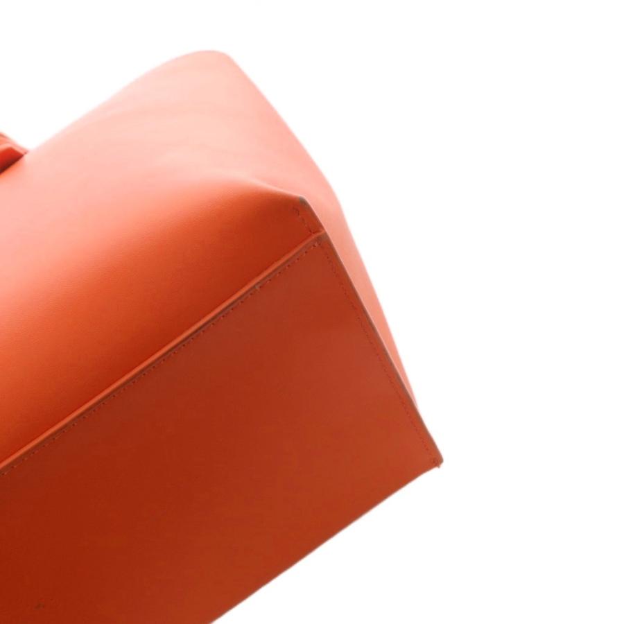 FURLA（フルラ） レザー トートバッグ ハンドバッグ ロゴ オレンジ /SR