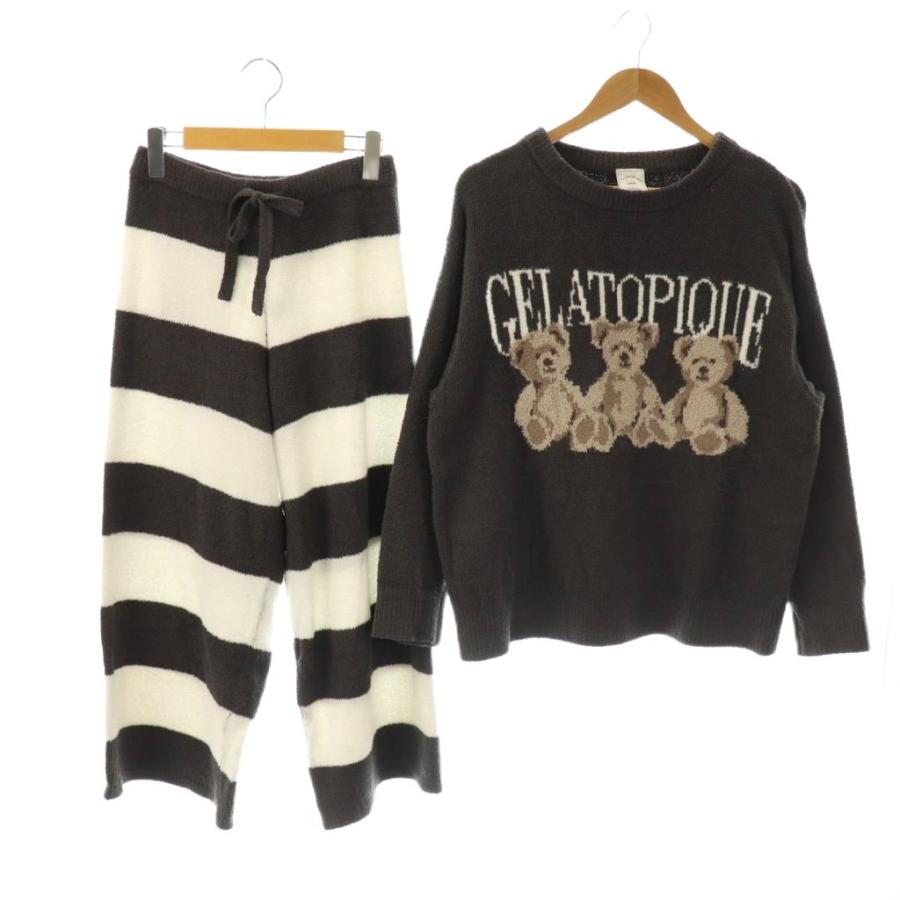 Gelato Pique セットアップ　72250911N06S ジェラートピケ セットアップ 上下 モチーフJQDプルオーバー ニット