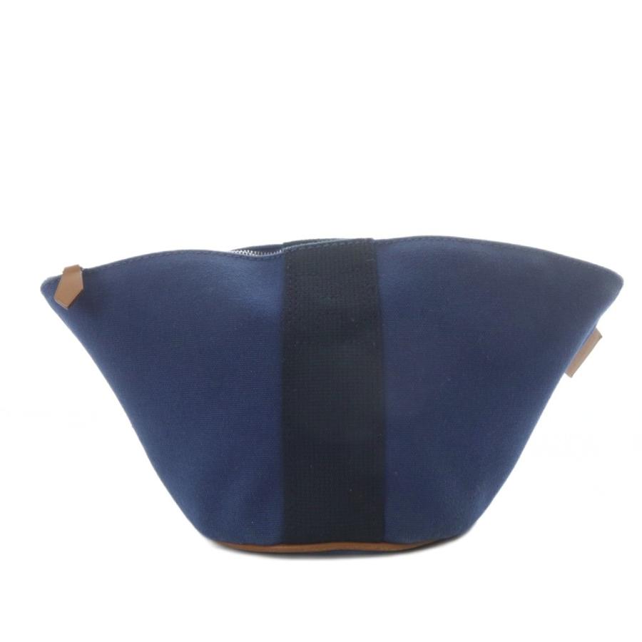 HERMES（エルメス） パルミール ミニ ポーチ キャンバス ネイビー