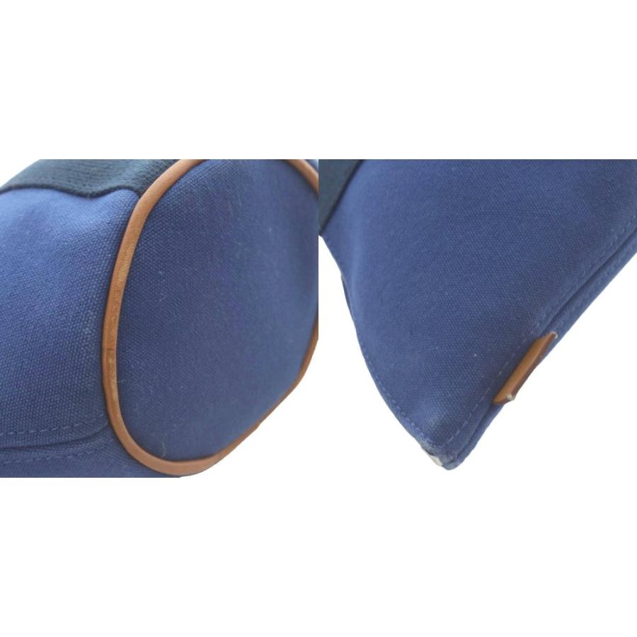 HERMES（エルメス） パルミール ミニ ポーチ キャンバス ネイビー