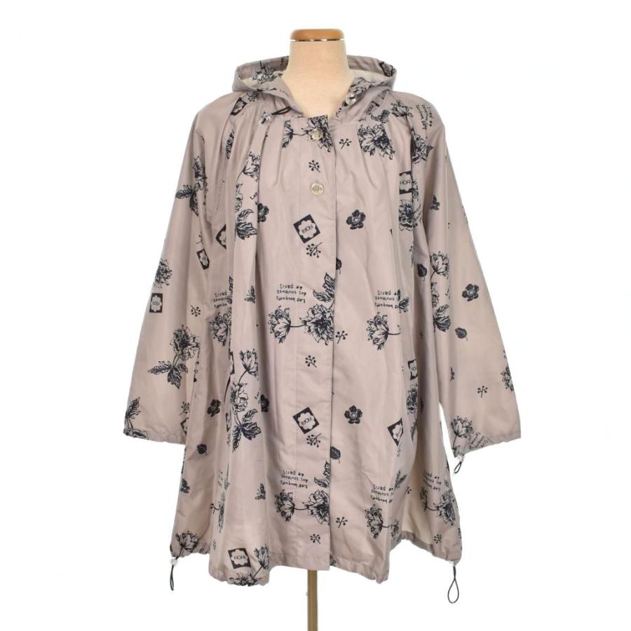 センソユニコ Senso unico Fiori レインコート 花柄 38 ベージュ □FY