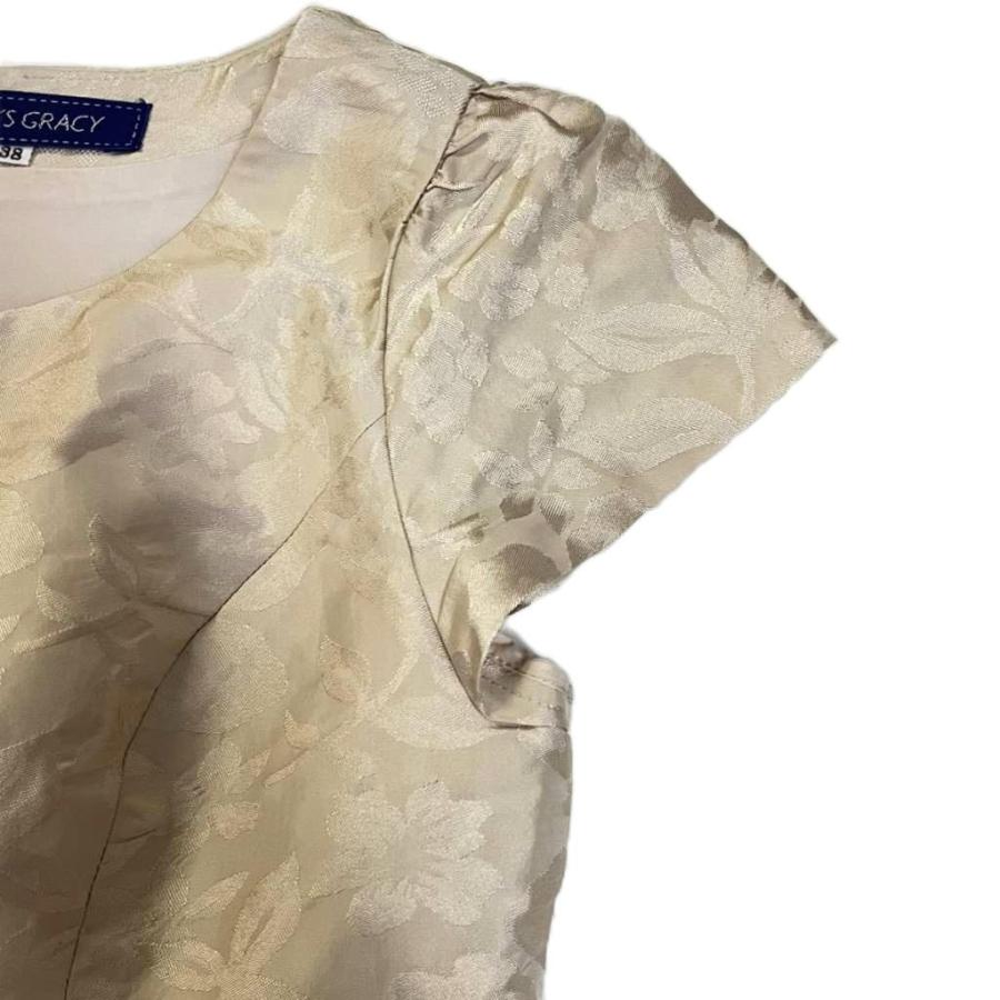 エムズグレイシー M'S GRACY ミドル丈ワンピース ショートスリーブ