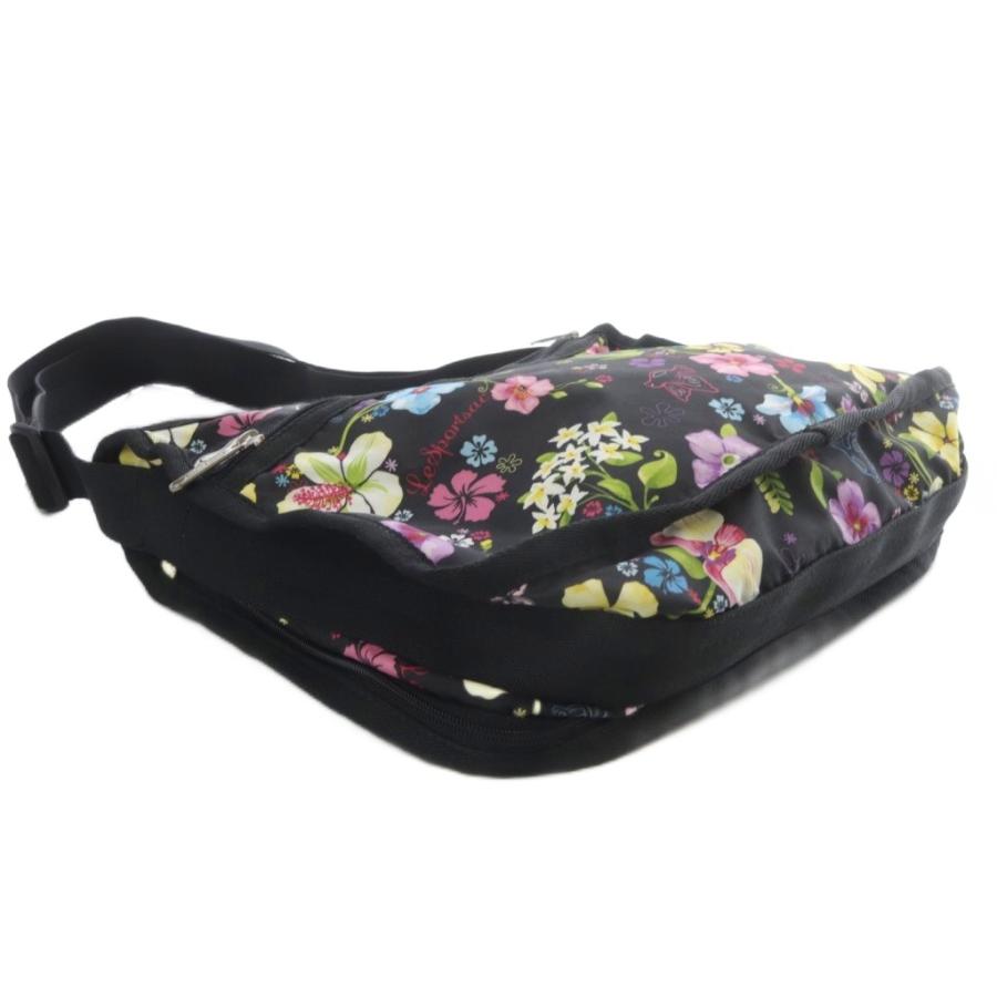 LeSportsac（レスポートサック） 花柄ショルダーバッグ 黒 ブラック