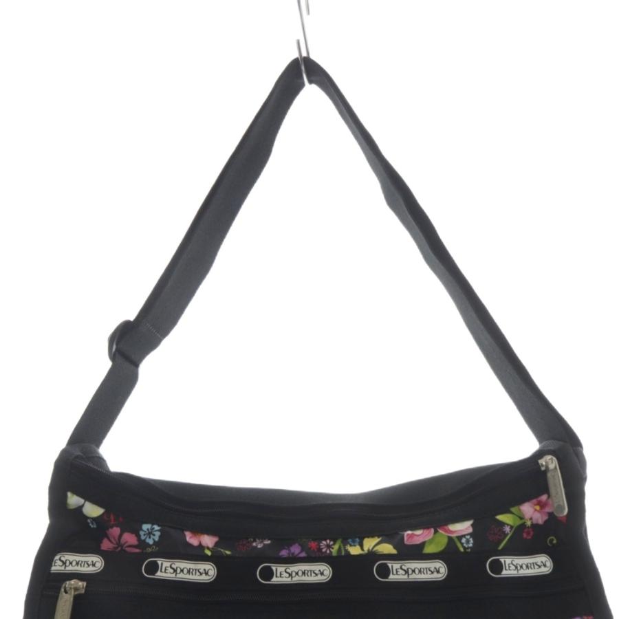 LeSportsac（レスポートサック） 花柄ショルダーバッグ 黒 ブラック