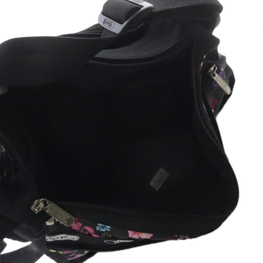 LeSportsac（レスポートサック） 花柄ショルダーバッグ 黒 ブラック
