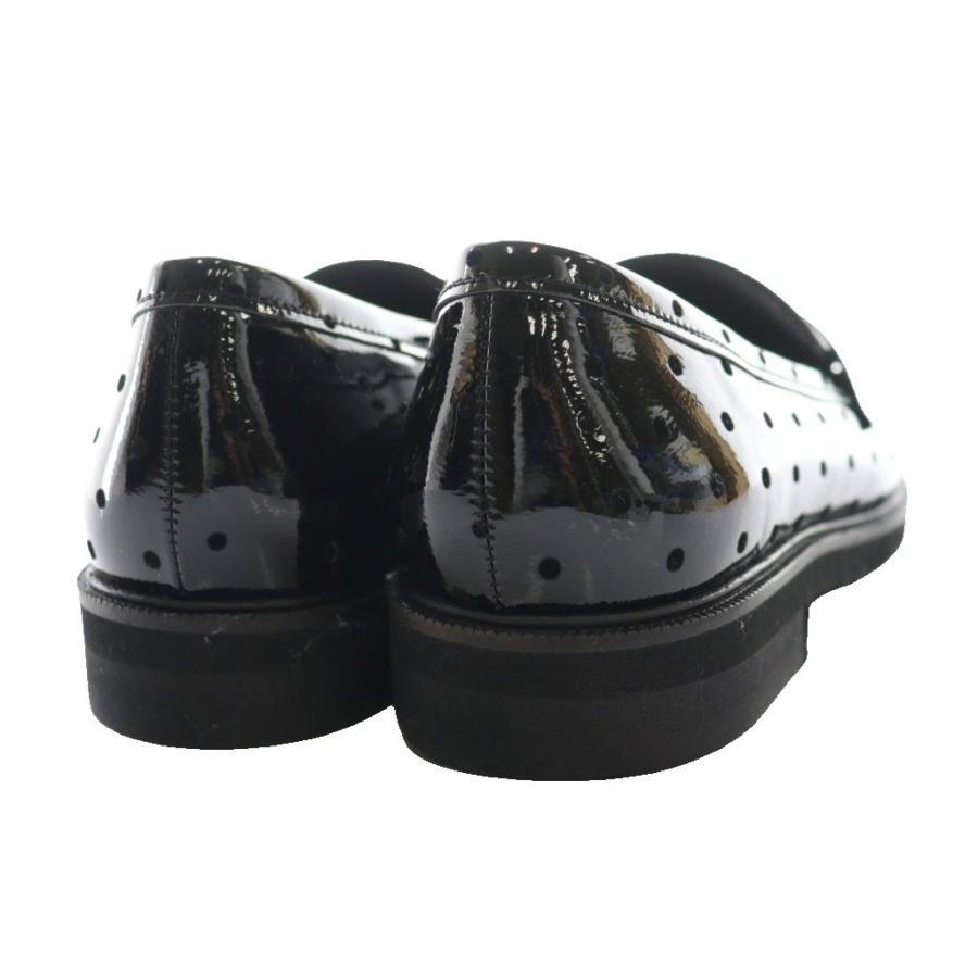 ルタロン Le Talon エナメルドットコインローファー 23.5cm 黒