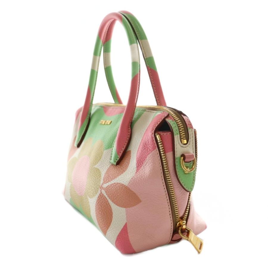 miu miu（ミュウミュウ） マドラスフラワー ハンドバッグ レザー