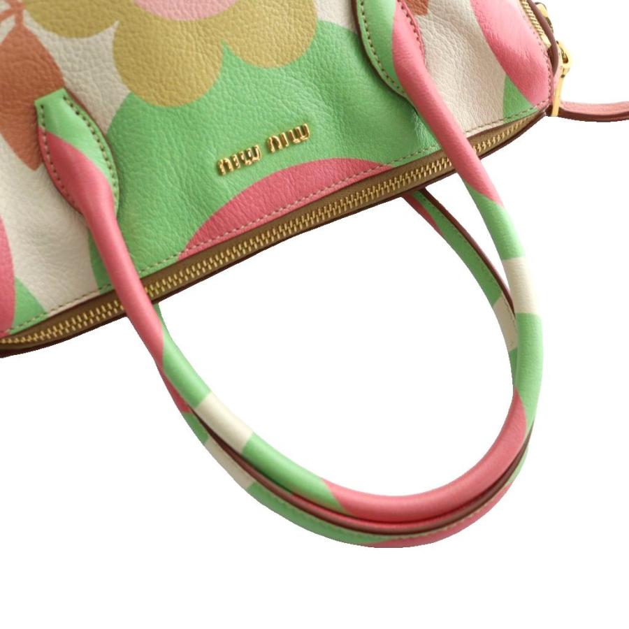 miu miu（ミュウミュウ） マドラスフラワー ハンドバッグ レザー