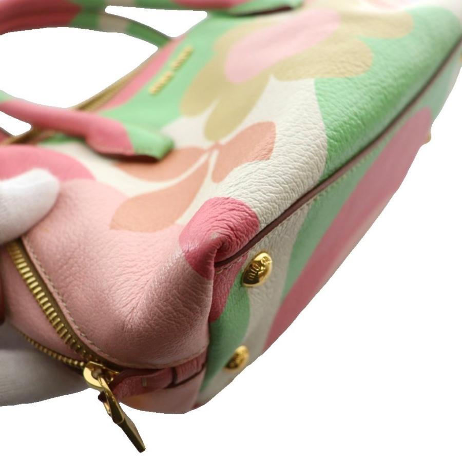 miu miu（ミュウミュウ） マドラスフラワー ハンドバッグ レザー