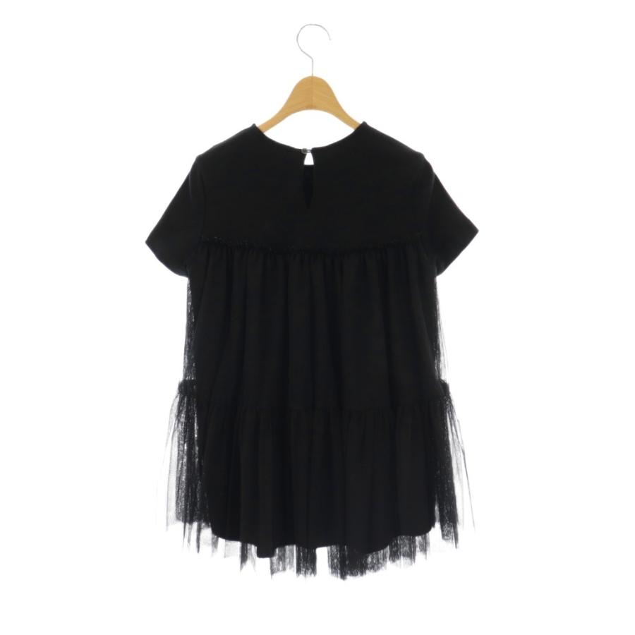 TSURU By MARIKO OIKAWA ブラック 半袖チュニック ツル バイ マリコ