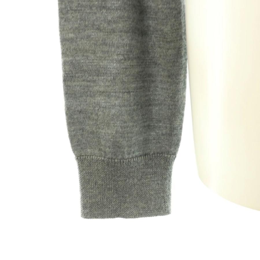 ヌメロヴェントゥーノ N°21 24年 ビーズロゴ ウールVネック  