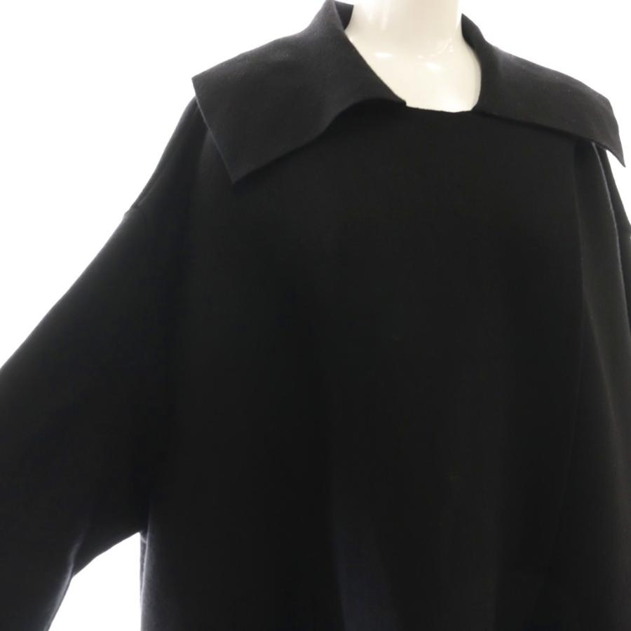 アライア ALAIA MANTEAU LONG カットデザイン ニットコート 36 