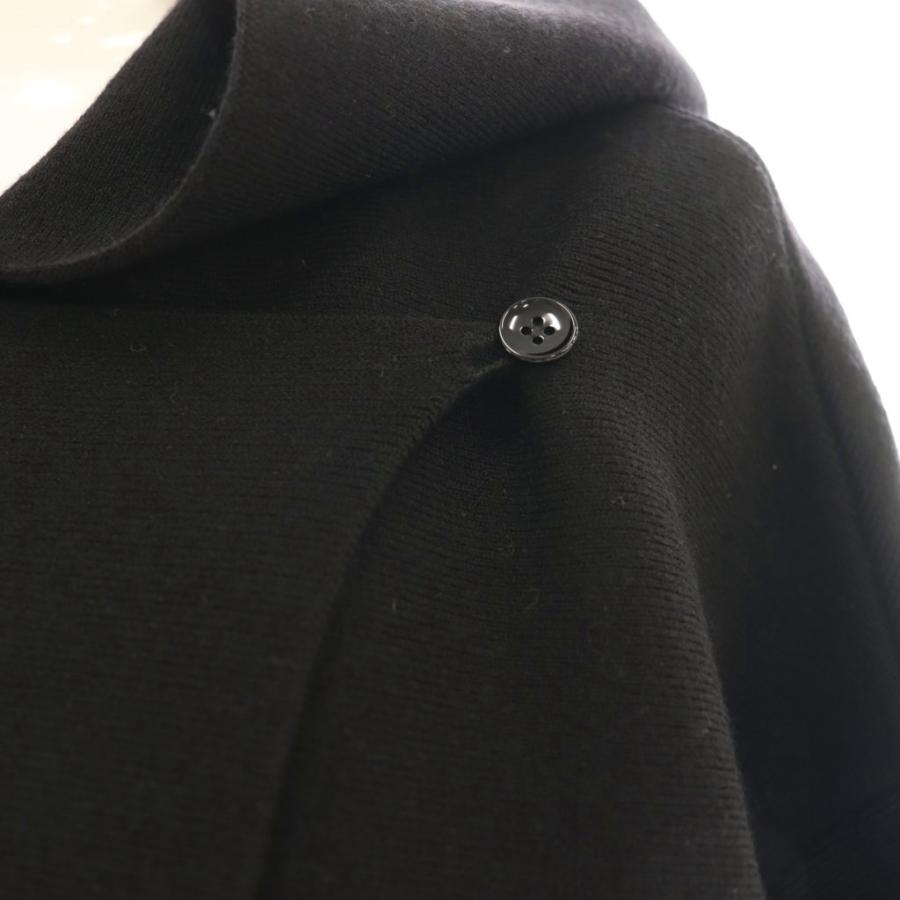 アライア ALAIA MANTEAU LONG カットデザイン ニットコート 36 
