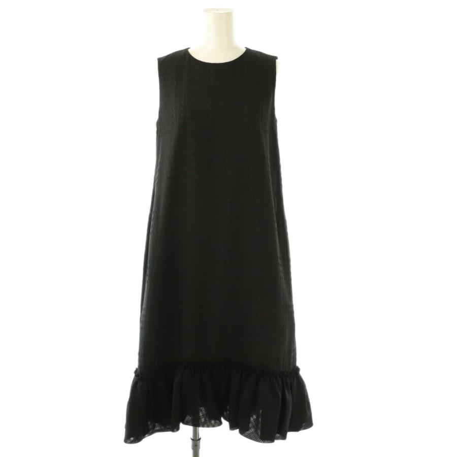 【中古】デイジーリンフォクシー 23年 07001 ドレス シャーロット ワンピース ロング ノースリーブ 38 ブラック デイジーリンフォクシー DAISY LIN For FOXEY 23年 07001 ドレス