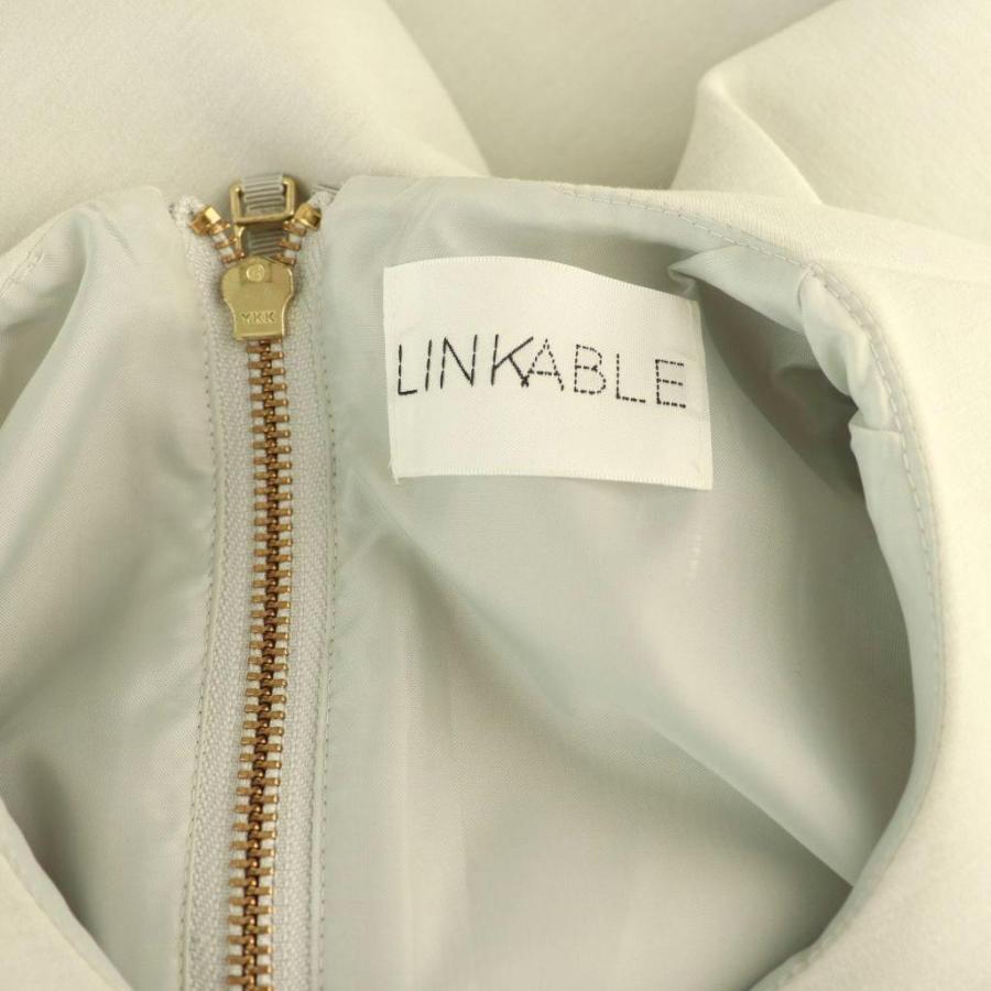 リンカブル　LINKABLE  ボンディングボックスワンピース （ブラック）新品 リンカブル LINK＋ABLE ボンディングボックスワンピース 膝丈