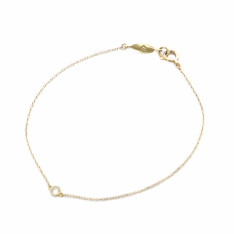 AHKHA アーカー K18 ダイヤ ブレスレット アーカー AHKAH 一粒ダイヤ ブレスレット K18 イエローゴールド /SR