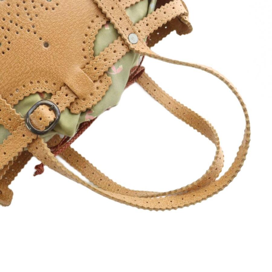 ジャマンピュエッシュ JAMIN PUECH ハンドバッグ レザー キャメル 型