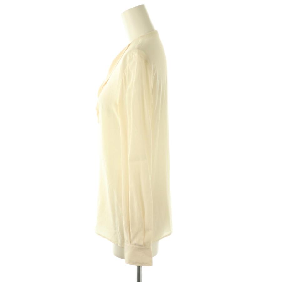 miu miu（ミュウミュウ） フロントフリルシルクブラウス 長袖 38