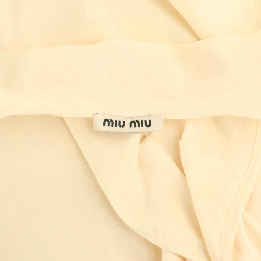 miu miu（ミュウミュウ） フロントフリルシルクブラウス 長袖 38