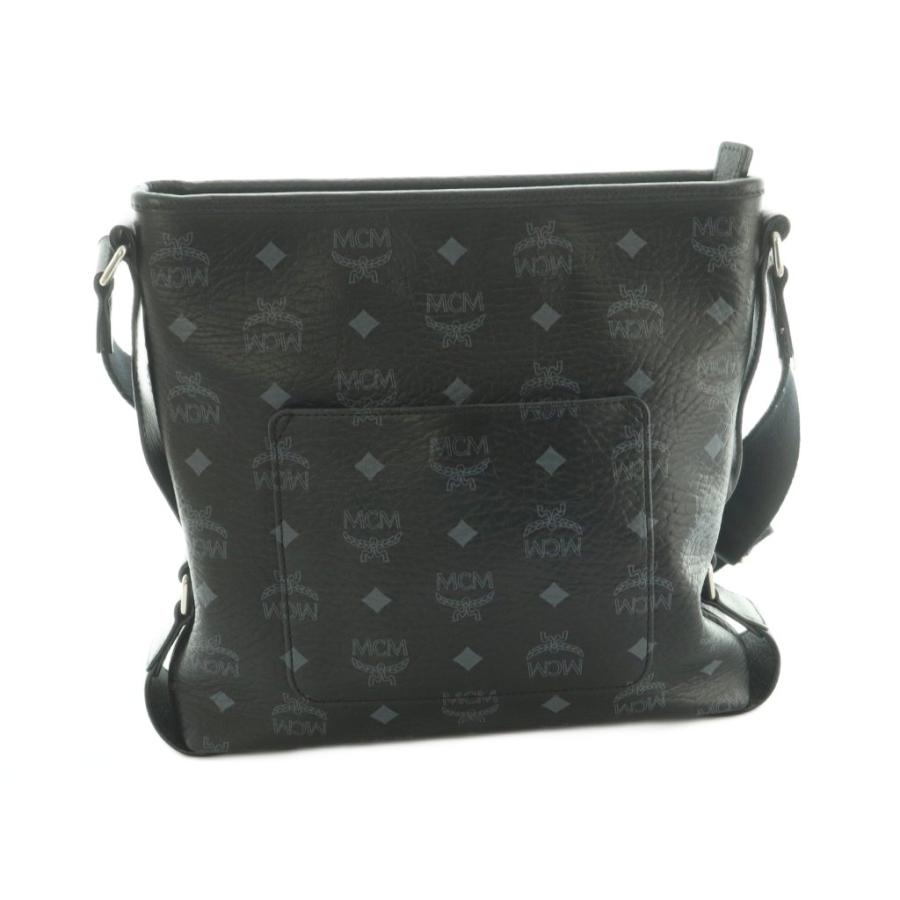 【良品】MCM　メッセンジャーバッグ　ヴィセトス柄　総柄　ブランドロゴ　PVC エムシーエム MCM メッセンジャーバッグ ショルダーバッグ レザー