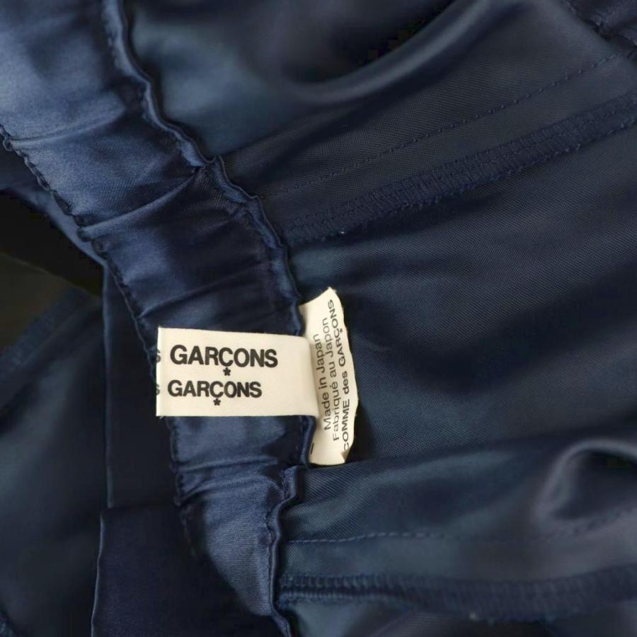 【中古】コムデギャルソンコムデギャルソン コムコム AD2015 フレアスカート ロング サテン S ブルー ブラック コムデギャルソンコムデギャルソン コムコム AD2015 フレアスカート