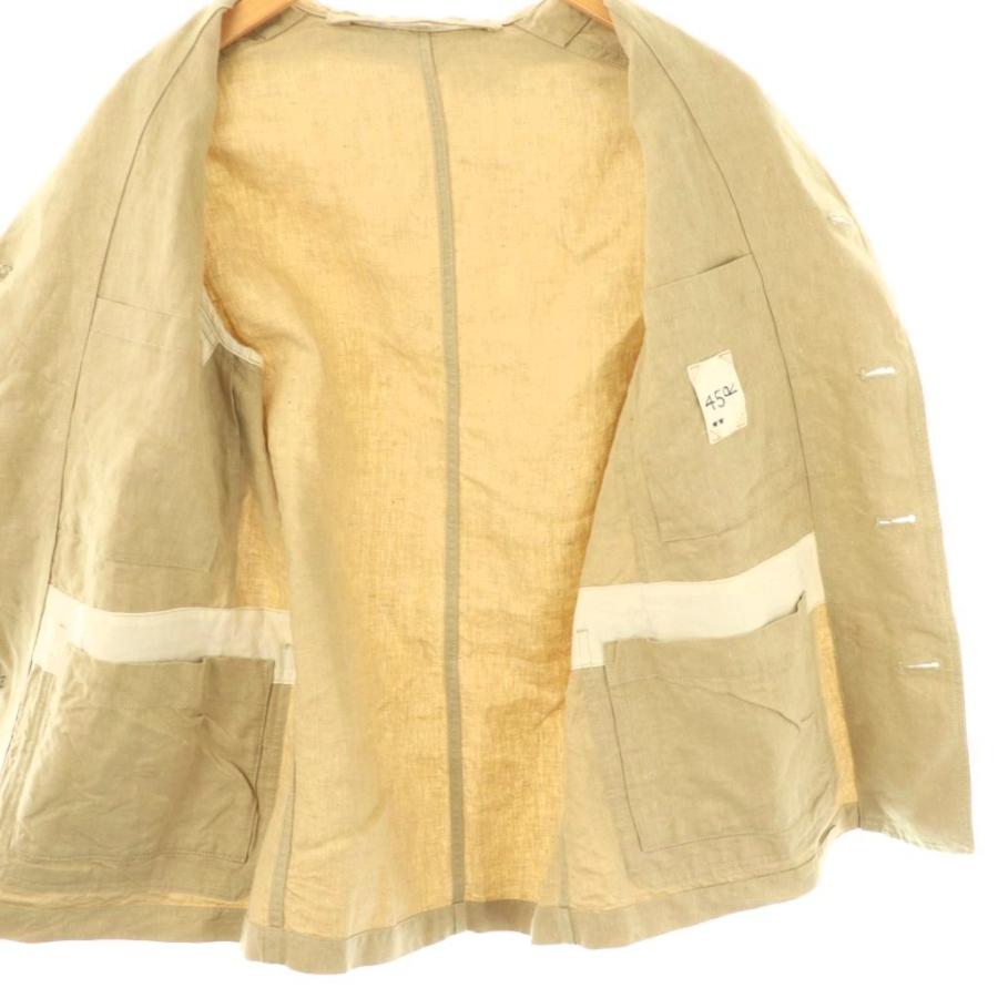【中古】フォーティーファイブアールピーエム リネンクロスニームジャケット テーラード 薄手 金ボタン ベージュ フォーティーファイブアールピーエム 45R 45rpm リネンクロスニーム