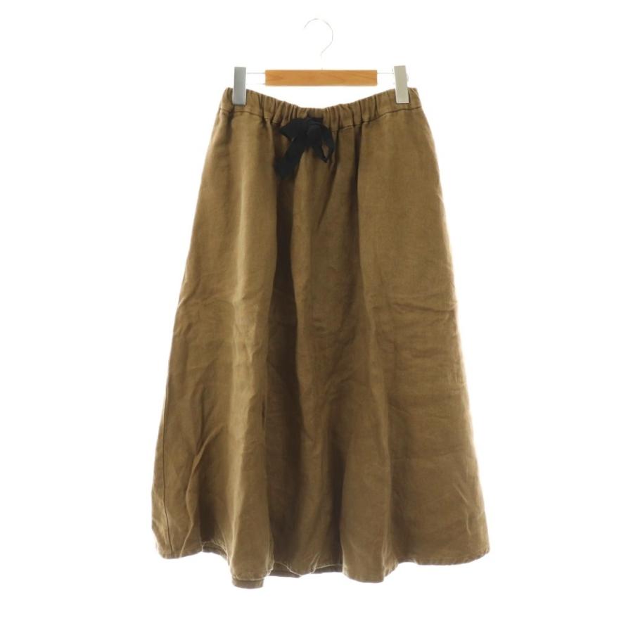 リゼッタ Lisette ジュプ ロアソ リネンスカート リゼッタ Lisette リネンスカート フレアスカート ブラウン ブラック