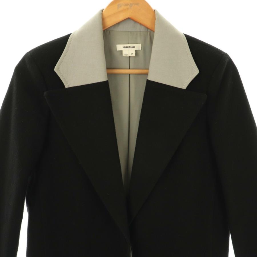 ヘルムートラング HELMUT LANG 襟レザー チェスターコート アウター