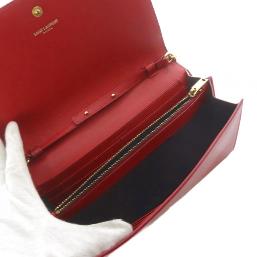 サンローラン パリ SAINT LAURENT PARIS YSLライン チェーンウォレット