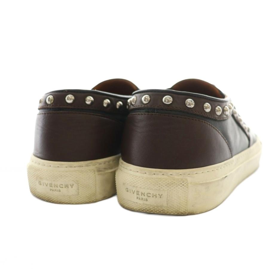 ジバンシィ GIVENCHY スタッズレザースリッポン スニーカー 39 黒