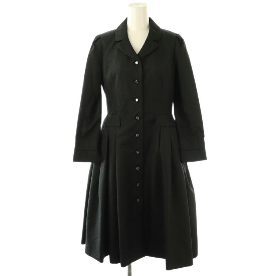 【中古】ルネ Rene TISSUE ワンピース 長袖 ロング 前開き シルク 34 黒 /NR ■OS レディース Rene（ルネ） Rene TISSUE ワンピース 長袖 ロング 前開き シルク 34