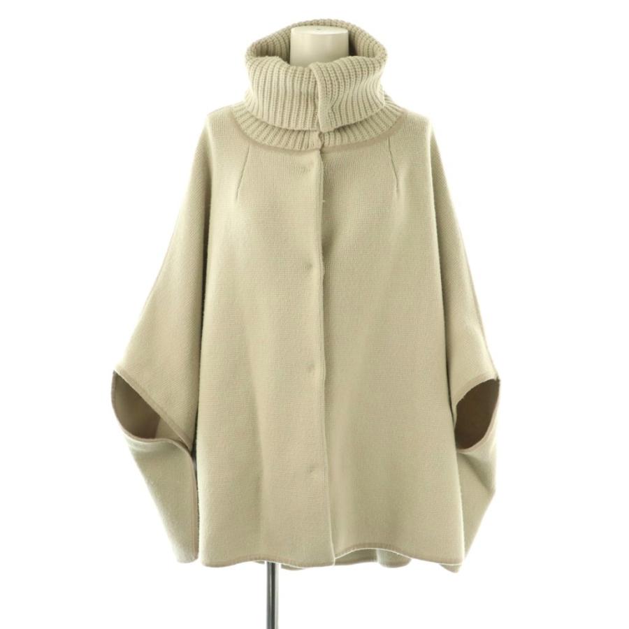 【中古】ソワメム SOI-MeME スパーブエコニットポンチョ ジャケット ウール ライトグレージュ /NR ■OS レディース ソワメム SOI-MeME スパーブエコニットポンチョ ジャケット ウール