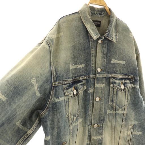 BALENCIAGA（バレンシアガ） ロゴプリント デニムジャケット Gジャン