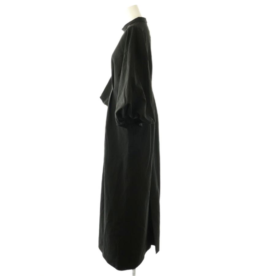 未使用品 マノフ MANOF NECK OPEN BALOON SLEEVE ONE PIECE ワンピース