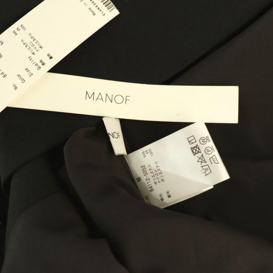 【中古】未使用品 マノフ MANOF NECK OPEN BALOON SLEEVE ONE PIECE ワンピース ロング M ブラック レディース 未使用品 マノフ MANOF NECK OPEN BALOON SLEEVE ONE PIECE ワンピース