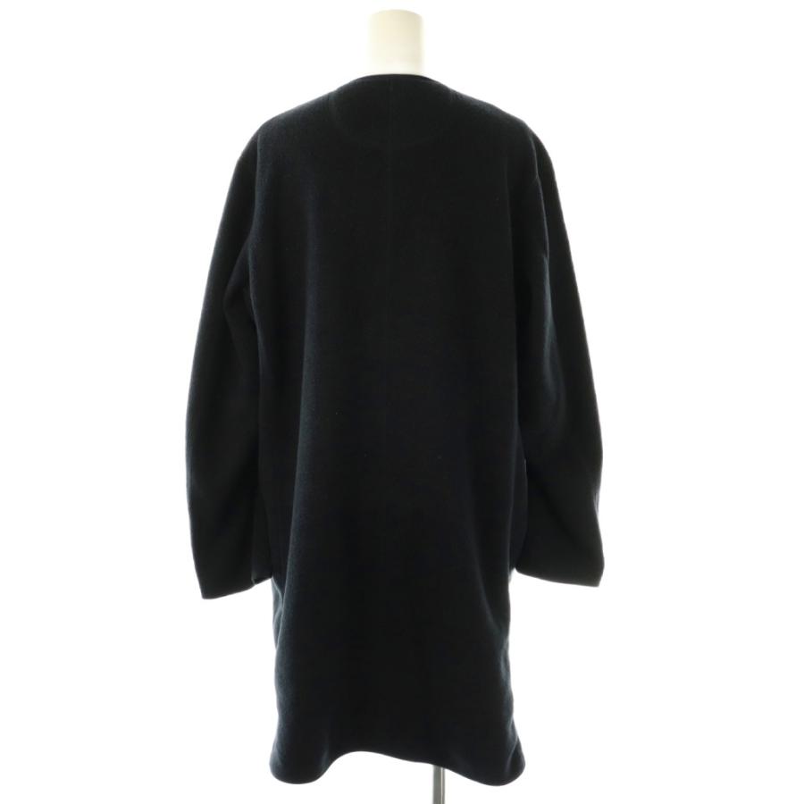 【中古】ダントン DANTON MR12-111-02 ノーカラーフリースジャケット カーディガン 38 濃紺 /NR ■OS メンズ ダントン DANTON MR12-111-02 ノーカラーフリースジャケット