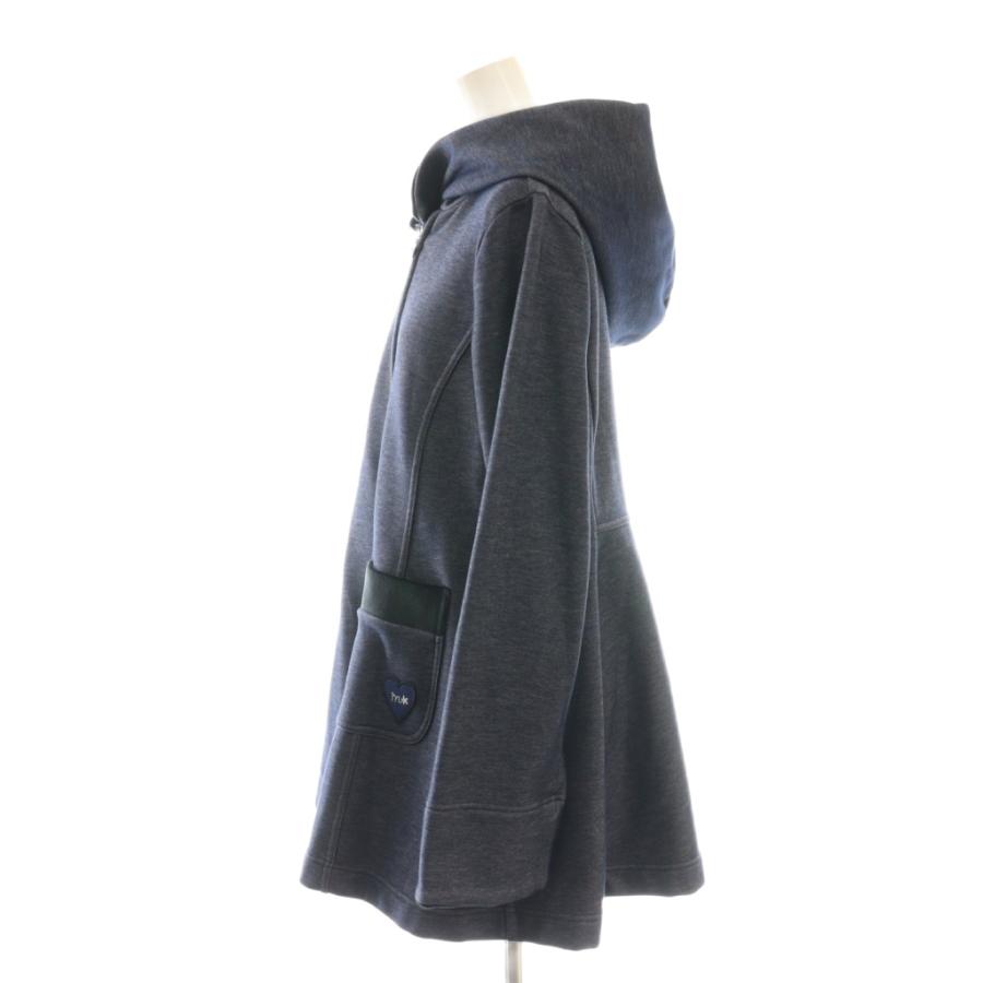 ☆美品♪M'S GRACYフード付ジャケット☆ 未使用品 エムズグレイシー M'S GRACY 裏起毛デニムライクジップアップ