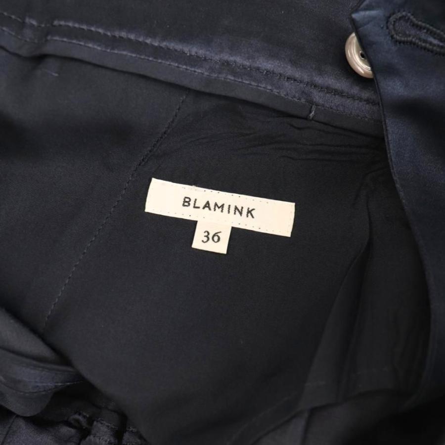ブラミンク BLAMINK シルクリネンパンツ タック ジッパーフライ 36