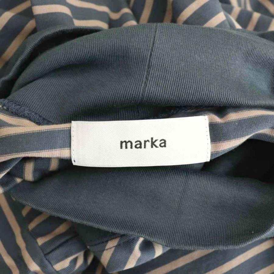 マーカ marka LOOSE NECK TEE L/S ボーダー カットソー Tシャツ 長袖 2 