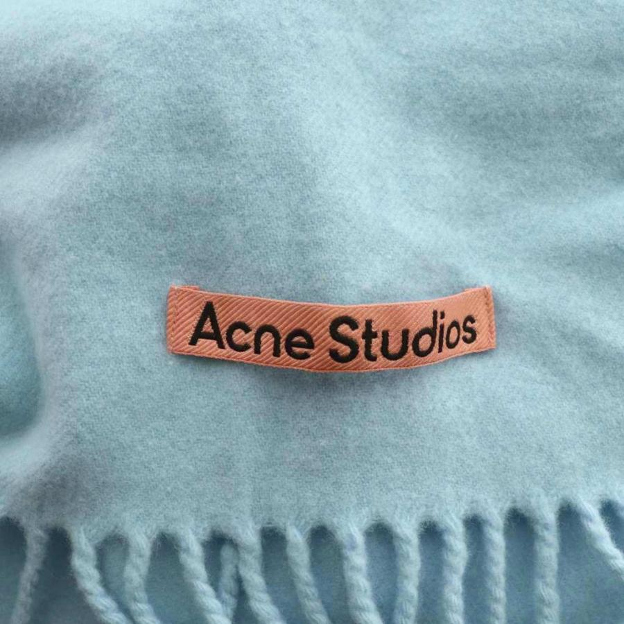 【中古】アクネ ストゥディオズ マフラー ウール フリンジ ライトブルー 水色 CA0210 /MI ■OS ■SH レディース アクネ ストゥディオズ Acne Studios マフラー ウール フリンジ ライト