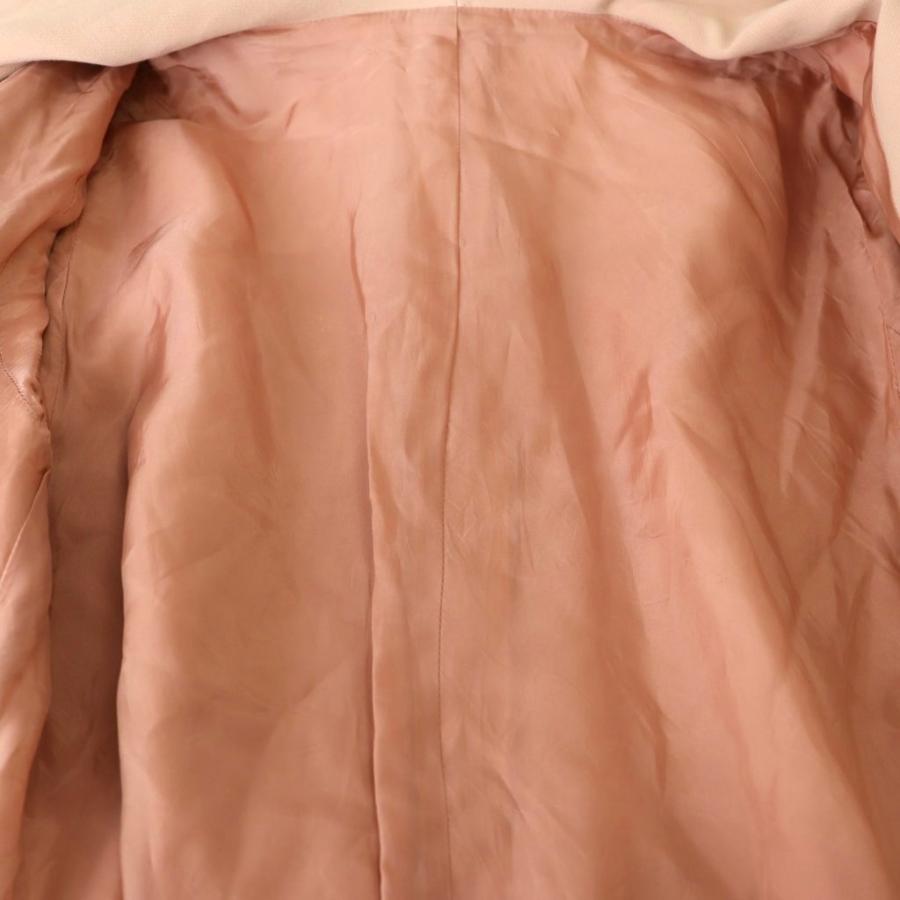 アナイ ANAYI ダブルクロスフードコート スプリングコート 36 サーモン