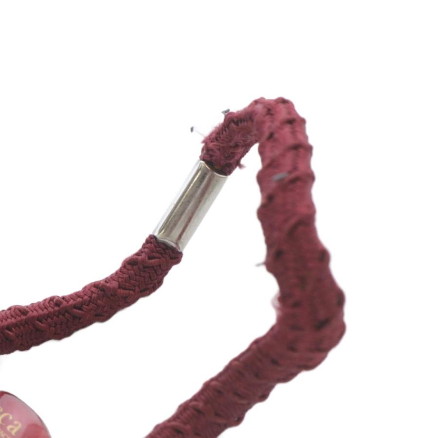 acca ストーン装飾 ヘアゴム アッカ acca フラワーモチーフ ラインストーン ヘアゴム ボルドー /SR