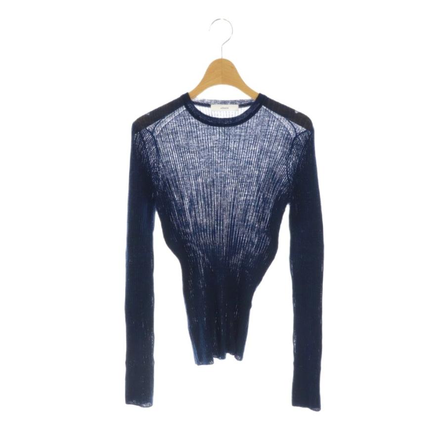 エブール ebure 23AW ハイゲージシアーリブニット セーター 長袖