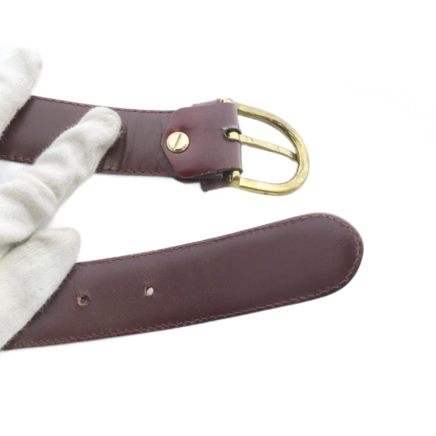 Yves Saint Laurent（イヴ・サンローラン） レザーベルト ロゴ 80/95