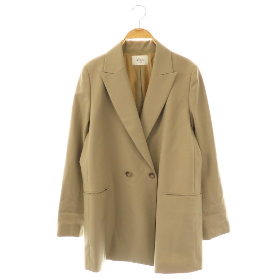 【中古】リジェール アパルトモン 23SS ピークドラペル ウールダブル ジャケット テーラード 総裏地 ベージュ /DO リジェール アパルトモン 23SS ピークドラペル ウールダブル