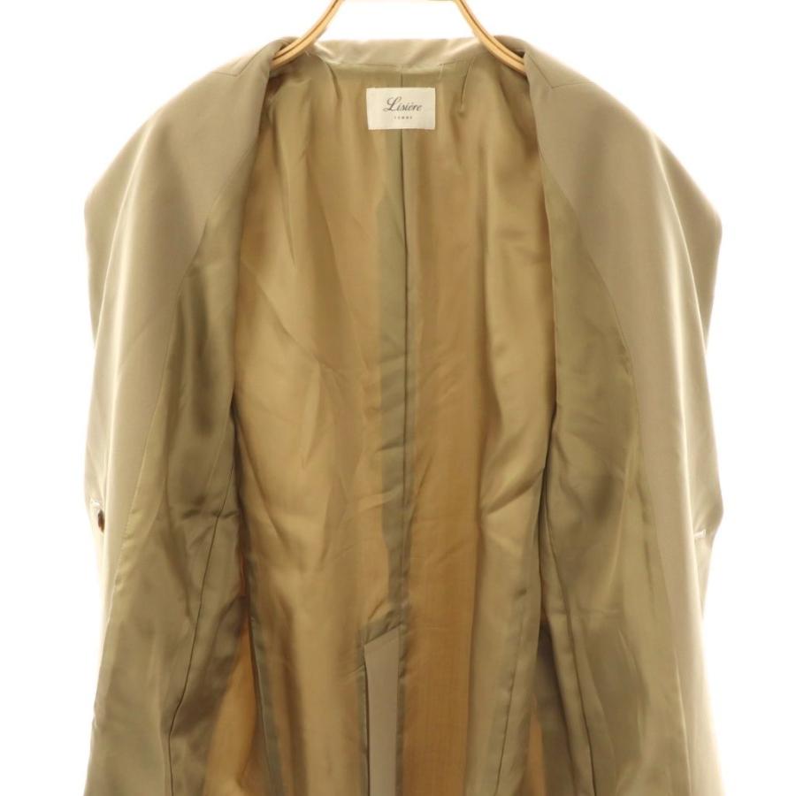 【中古】リジェール アパルトモン 23SS ピークドラペル ウールダブル ジャケット テーラード 総裏地 ベージュ /DO リジェール アパルトモン 23SS ピークドラペル ウールダブル