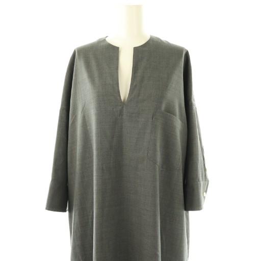 マディソンブルー MADISONBLUE 24SS ウールサキソニーシャツワンピース