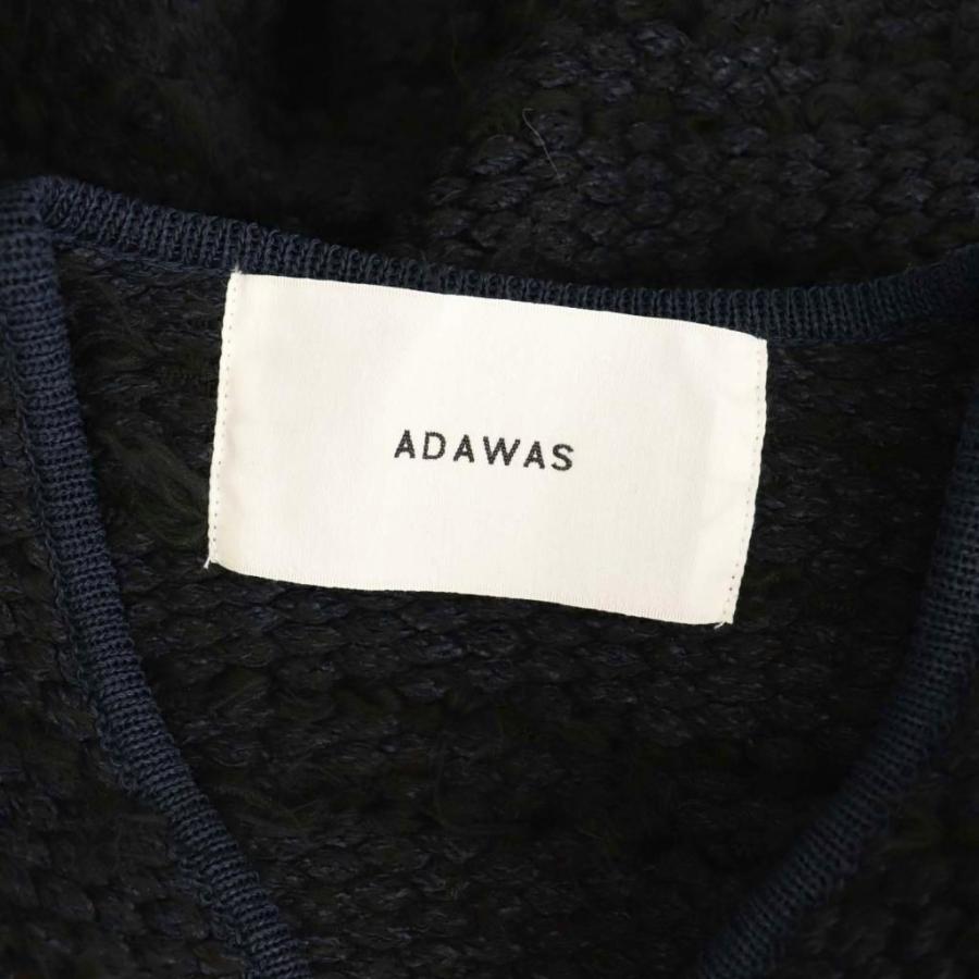 【中古】アダワス ADAWAS HPS別注 FRENGE TWEED JACKET ジャケット ノーカラー ツイード F ネイビー /HK ■OS アダワス ADAWAS HPS別注 FRENGE TWEED JACKET ジャケット ノーカラー
